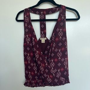 Lucky Brand Racer Back Faux Wrap Top